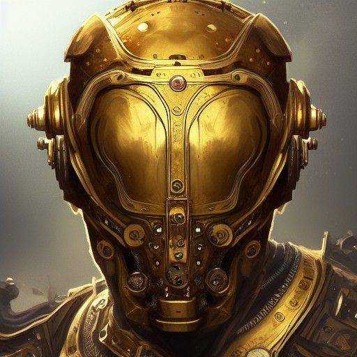 gold steampunk zombie gold armour gold helmet gold blockchai...