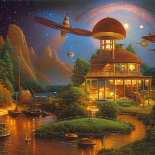 Spaceship Summer Home in 1970s Style