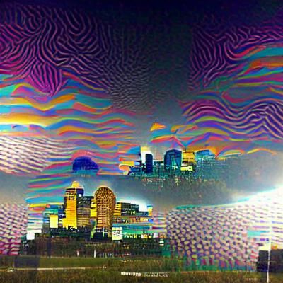 trippy minneapolis skyline