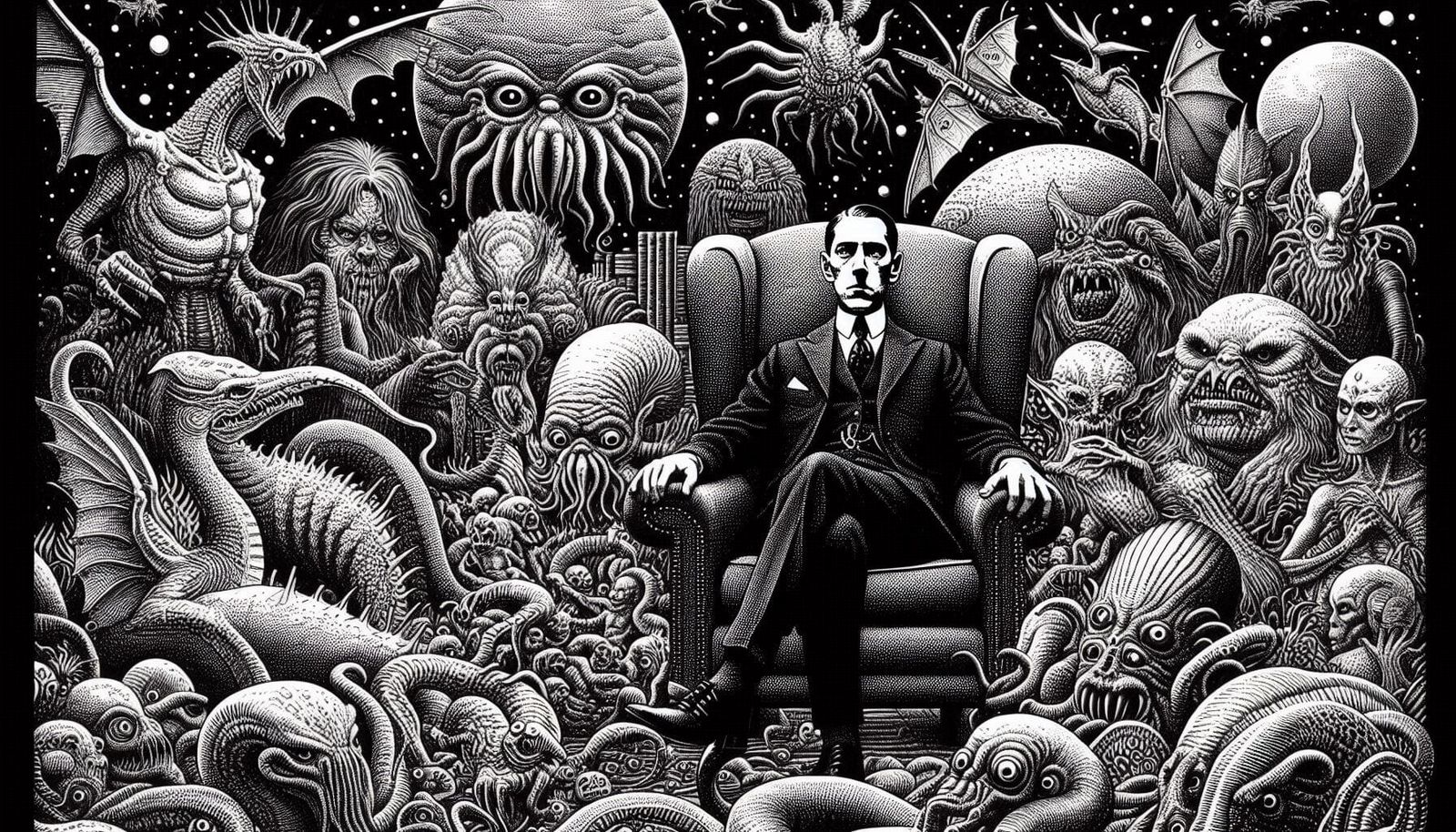 Tetra-tribute to HP Lovecraft, Enki Bilal, Philippe Druillet...