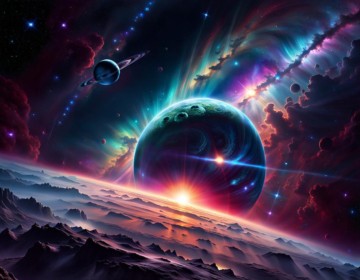 Binary Star System~  by @IndiCat