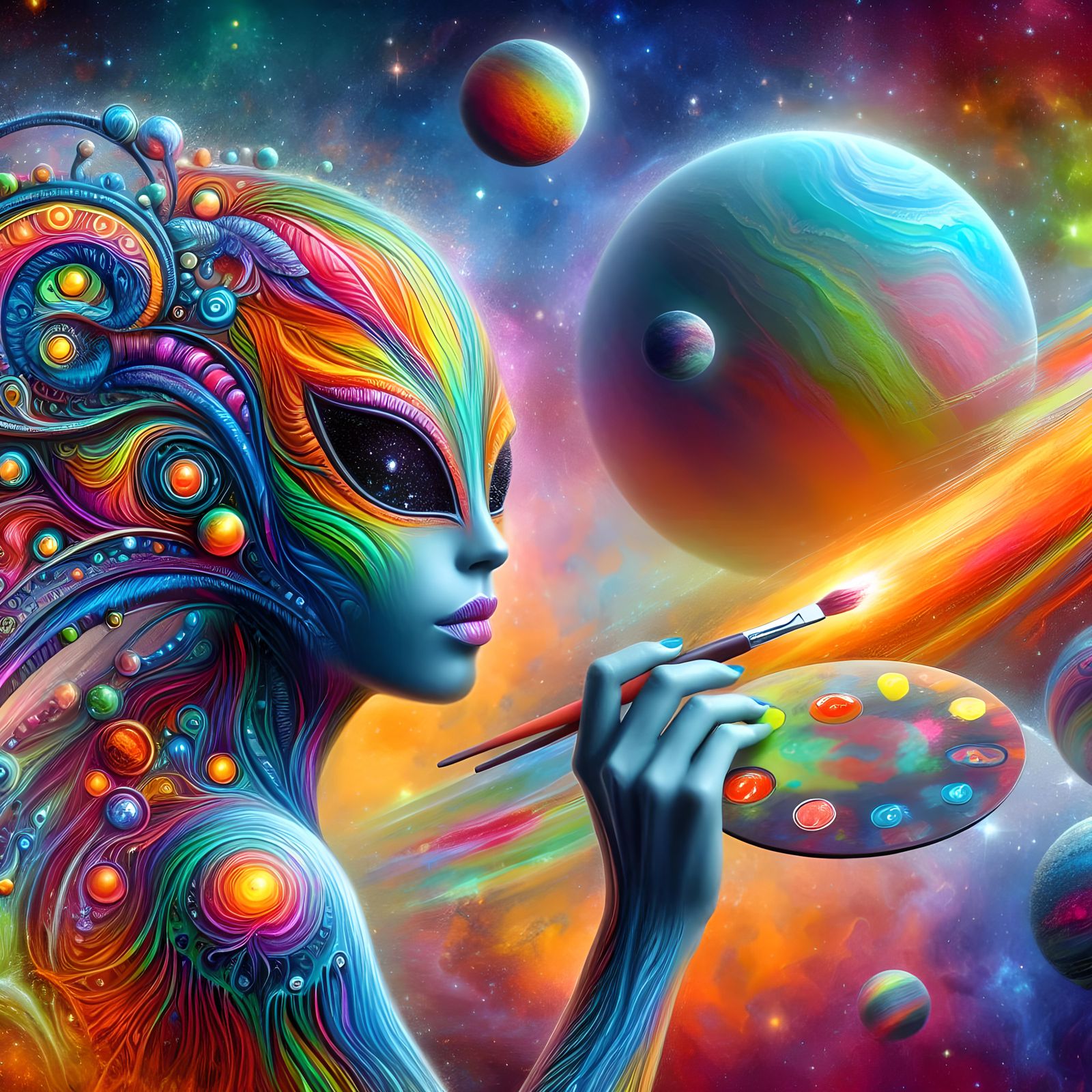 Zoola the Artist bringing color to space