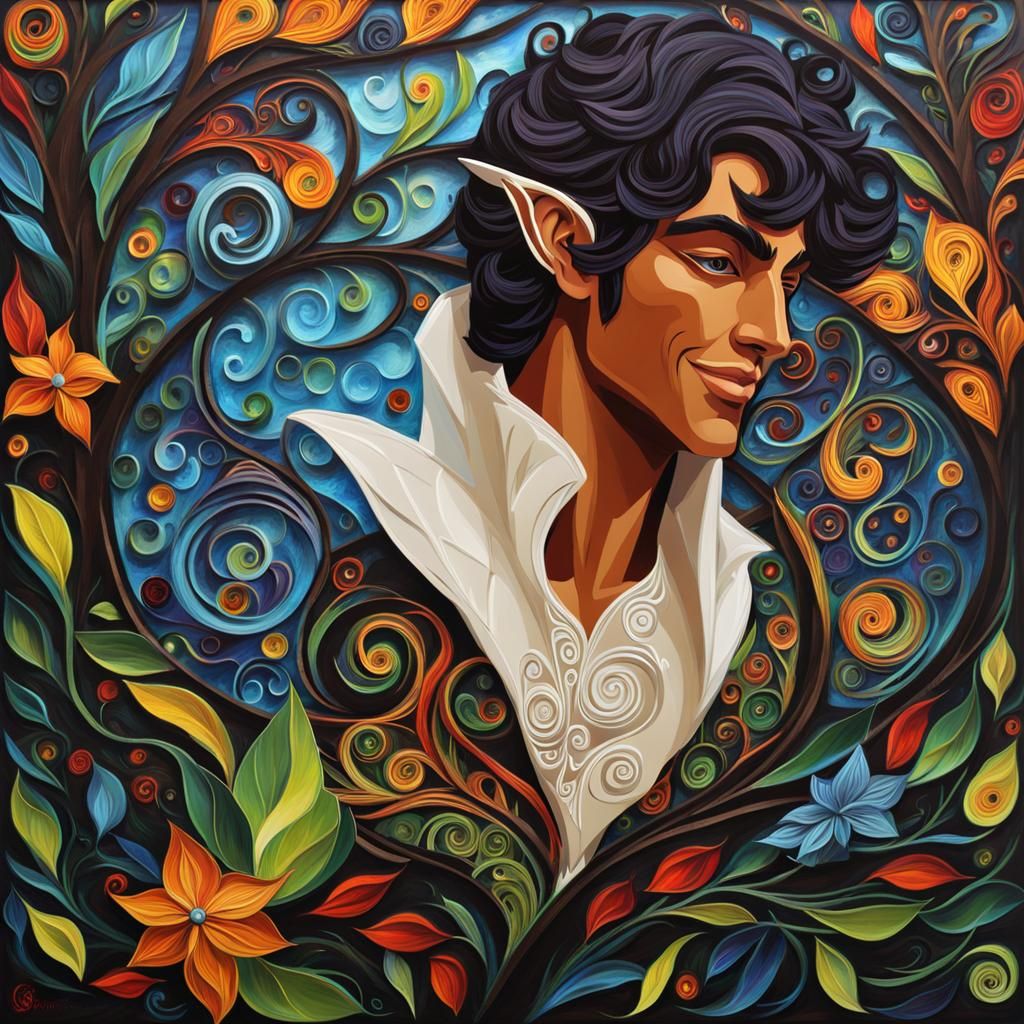 Elven Man - quilling patterns