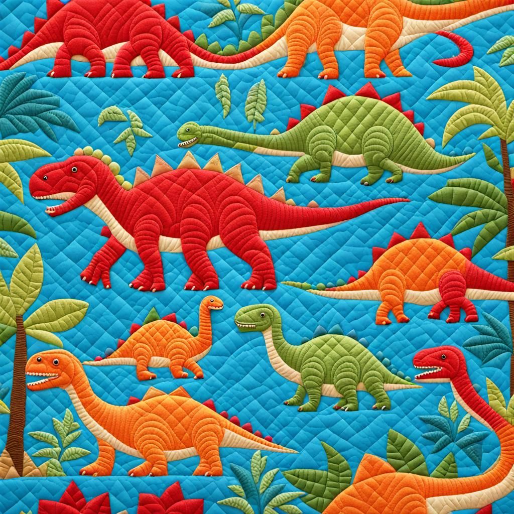 Quilted dinosaurs