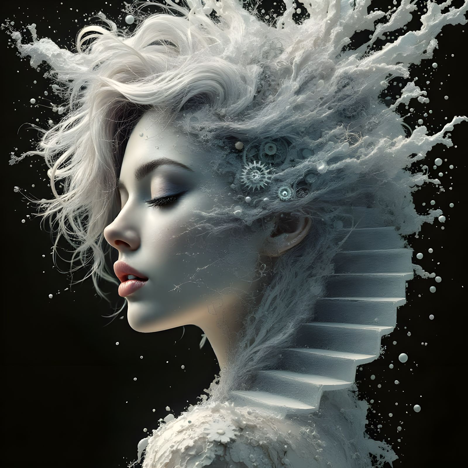 Unreachable thoughts; the stairs may lead you closer, but my Mind’s spiral is mine alone [Reimagined ...  by @HippiNinjaPirate