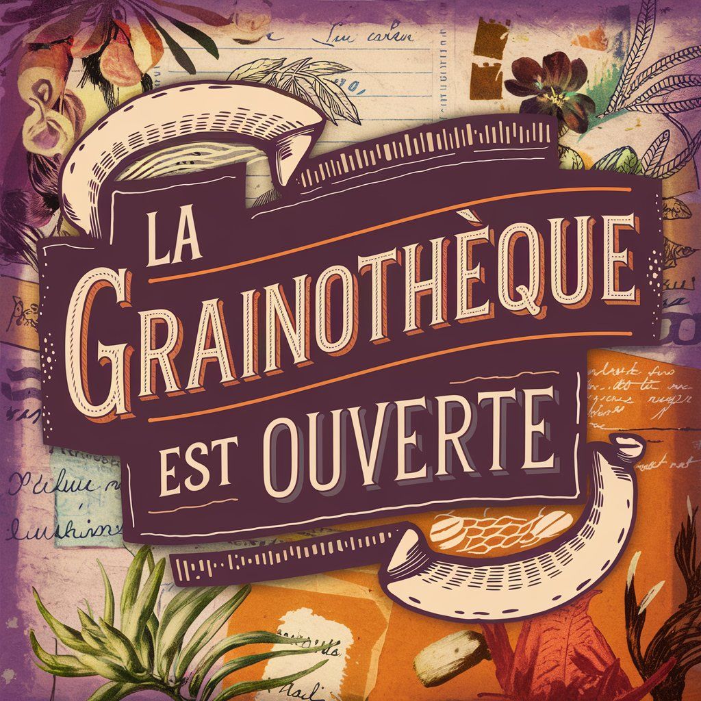 Poster for the local seed library with "The seed library is ...