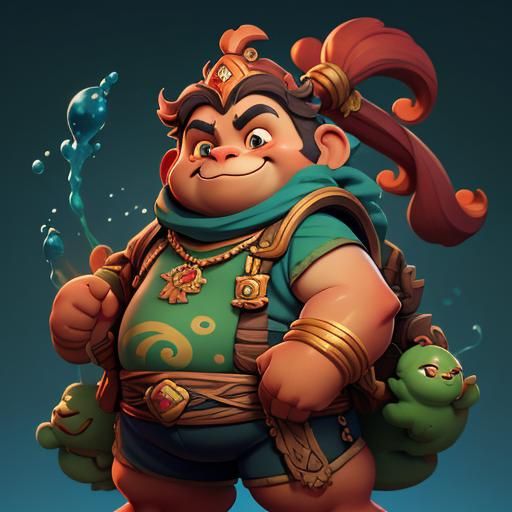 cute and chubby Hanuman - AI Generated Artwork - NightCafe Creator