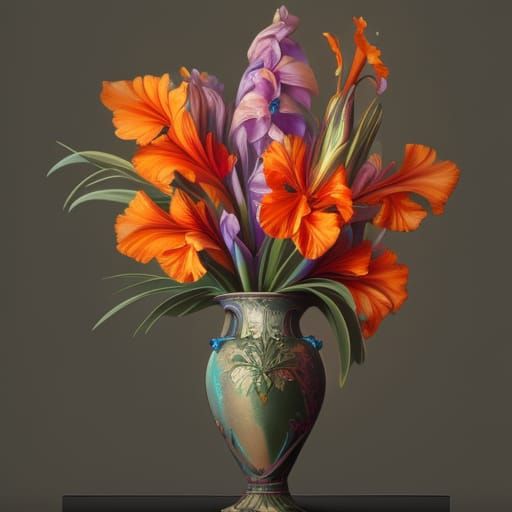 gladiolus in a vase