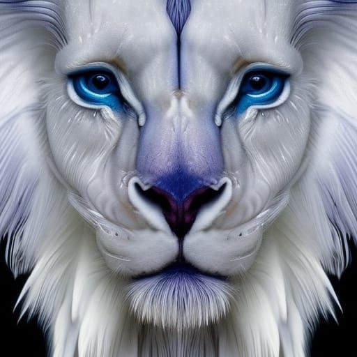 white lion - AI Generated Artwork - NightCafe Creator