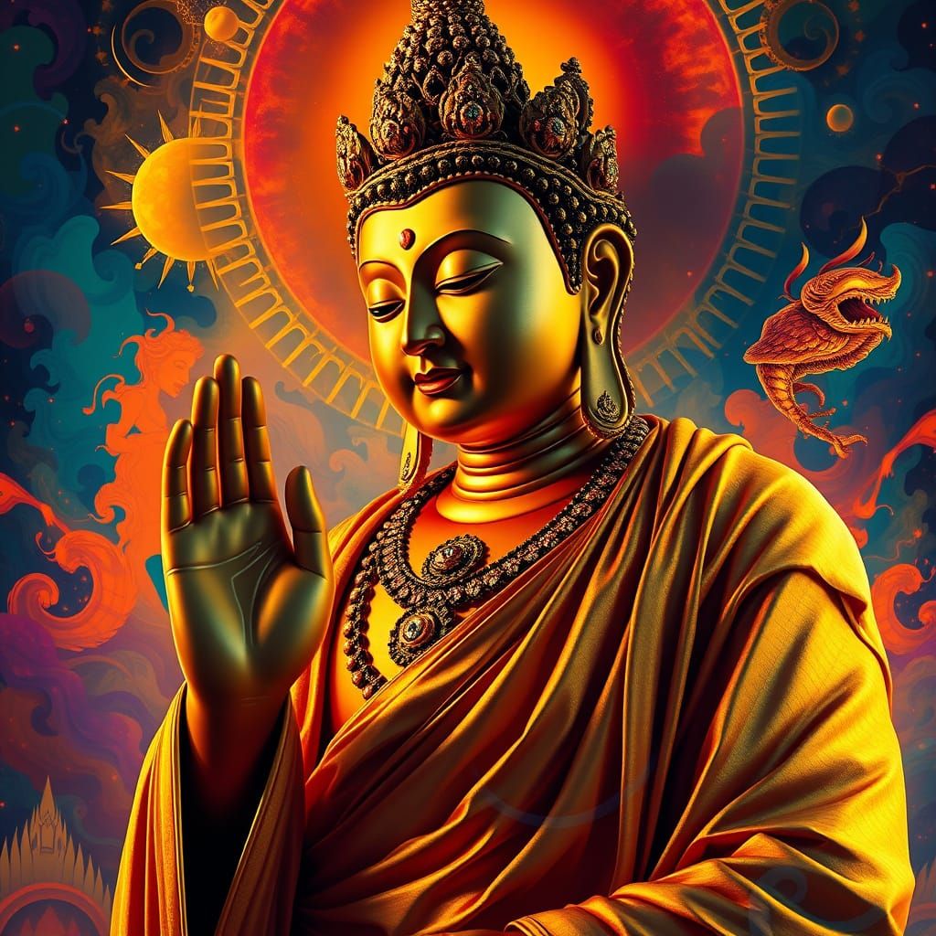 Ksitigarbha Bodhisattva Describes Avici Hell to Queen Maya