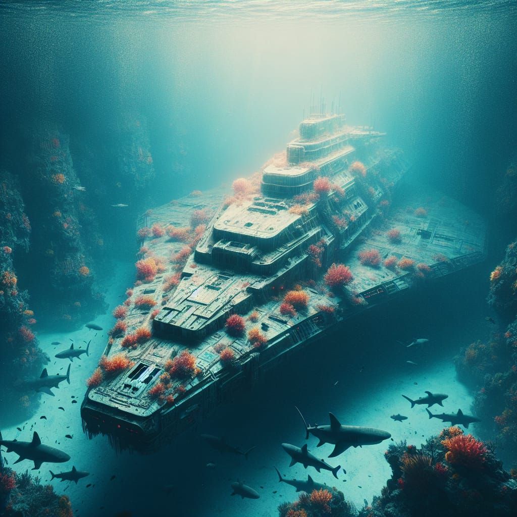 space-ship-abandoned-underwater-with-corals-growing-on-the-hull