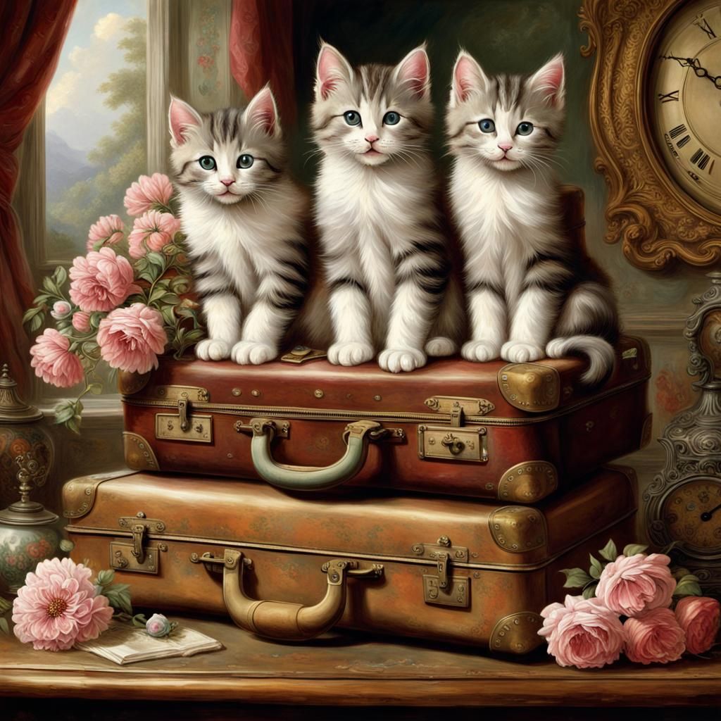 Luggage Cats