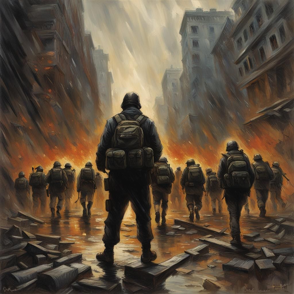 Through Hell we marched, our heads held high against the fal...