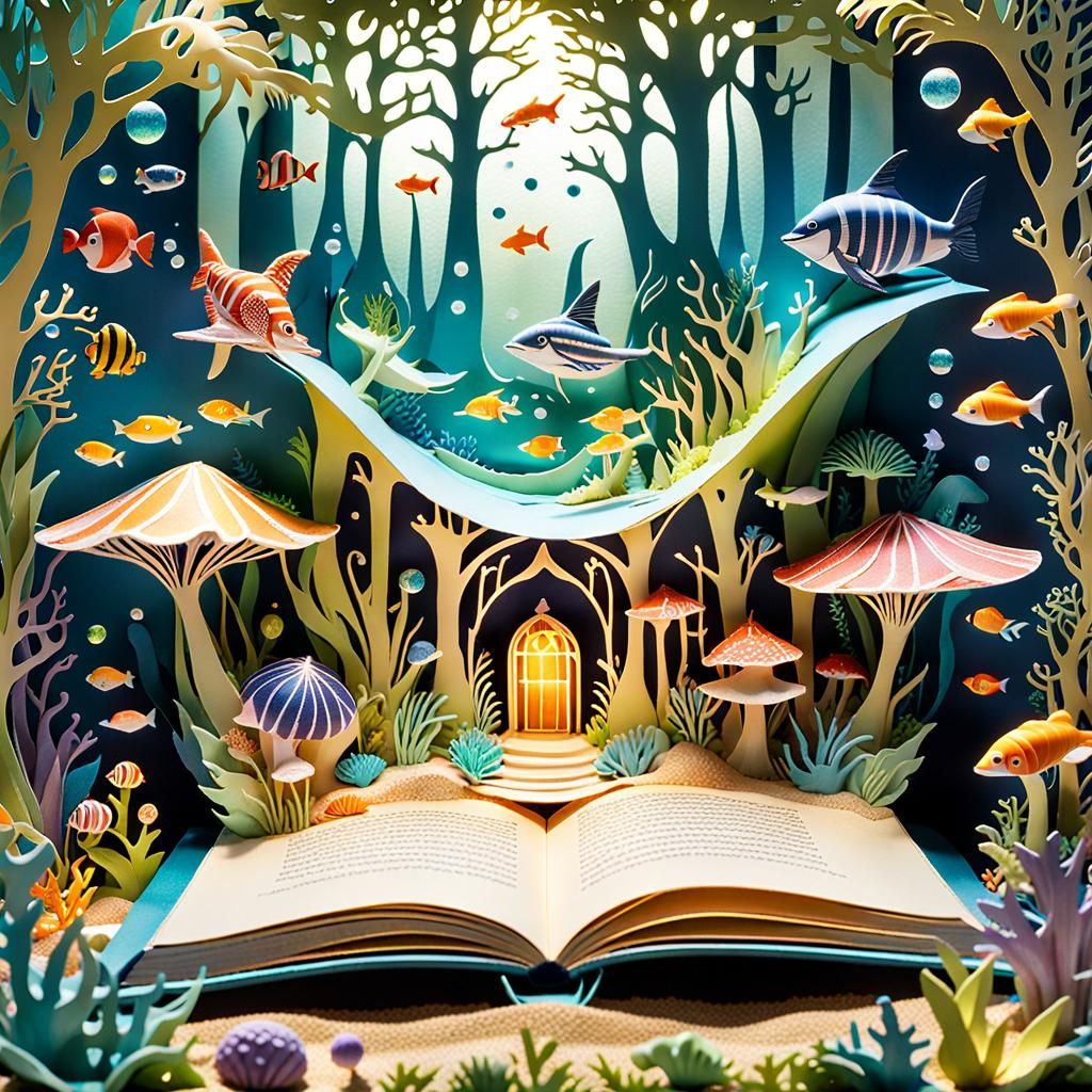 Magical sea-life pop up book