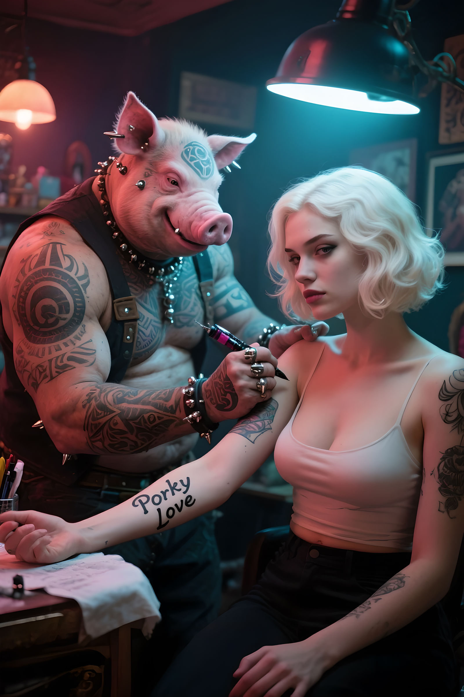 The SeaArt "Porky Love" Tattoo I