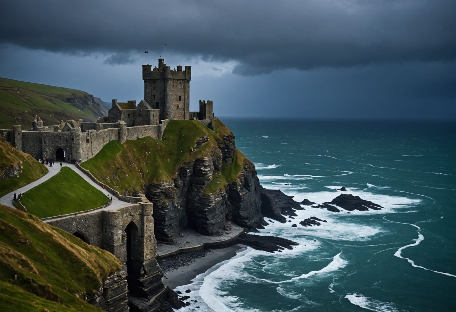 Tintagel Castle, An Imaginative Re-creation  by @Storyteller DC