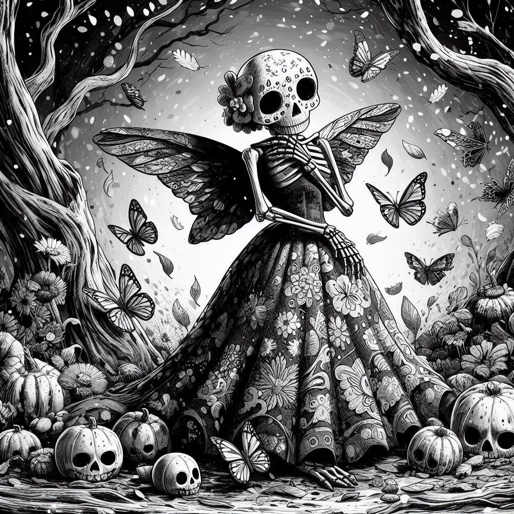 A Demure Skeletal Figurine Comic