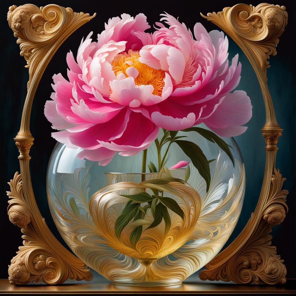 Classic Peony Still Life