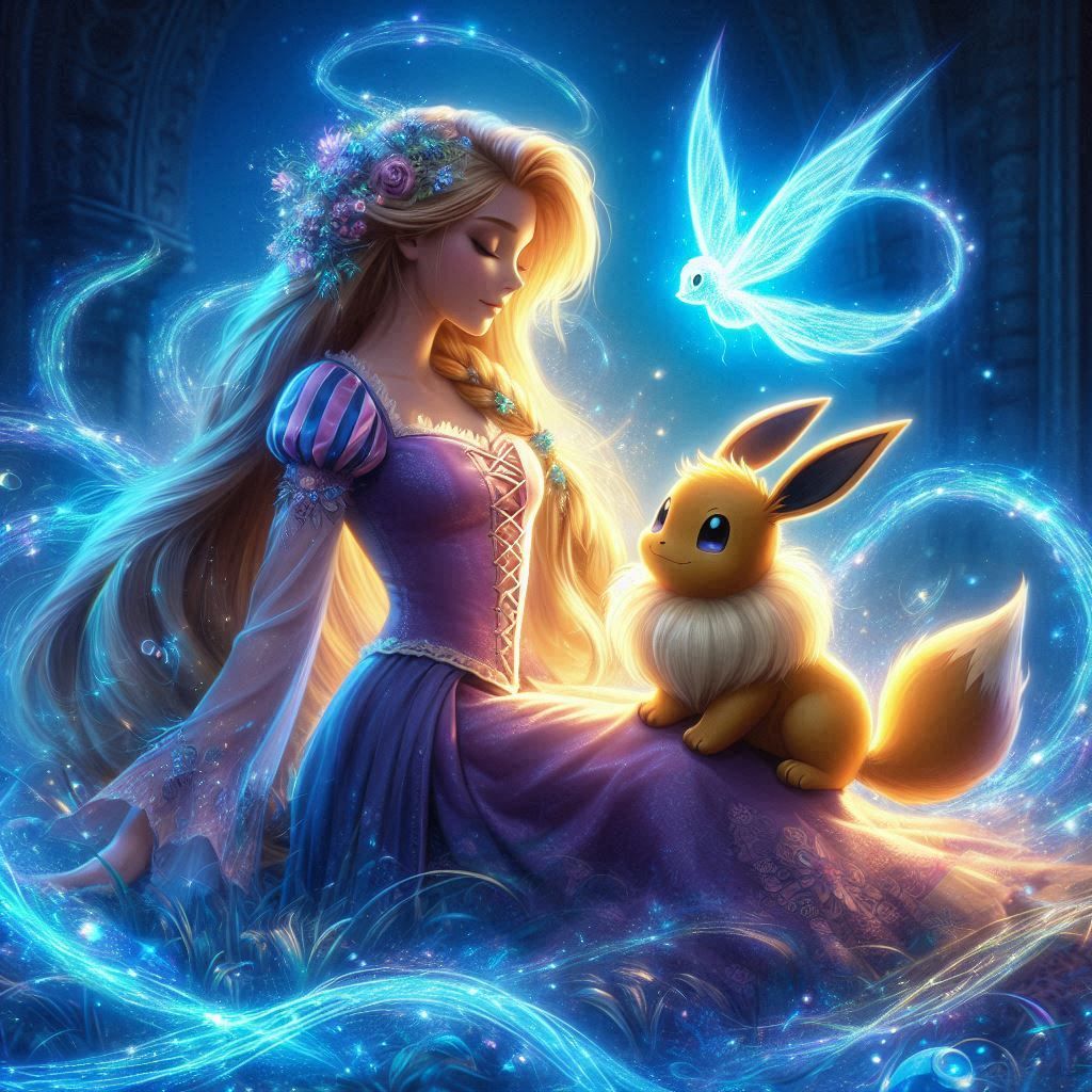 Rapunzel and Eevee