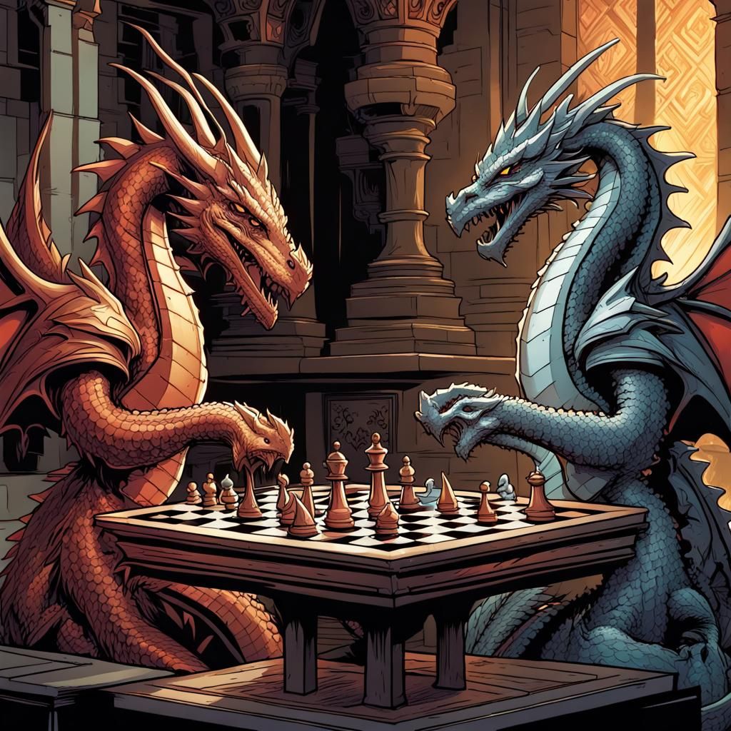 Dragon Chess - AI Generated Artwork - NightCafe Creator