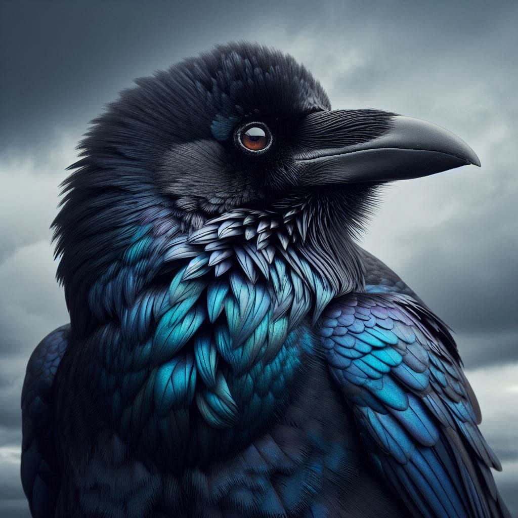 Raven in Black and Blue