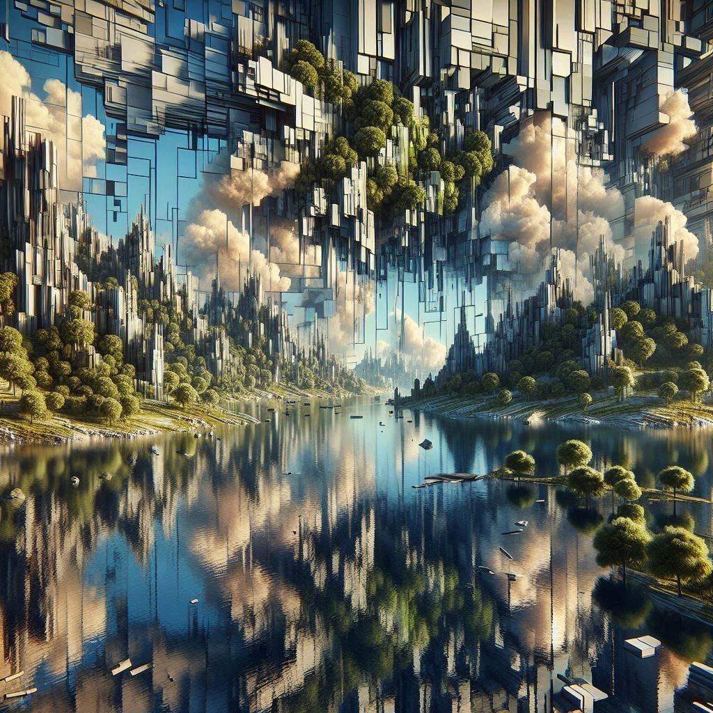 Fragmented Surrealistic Landscape