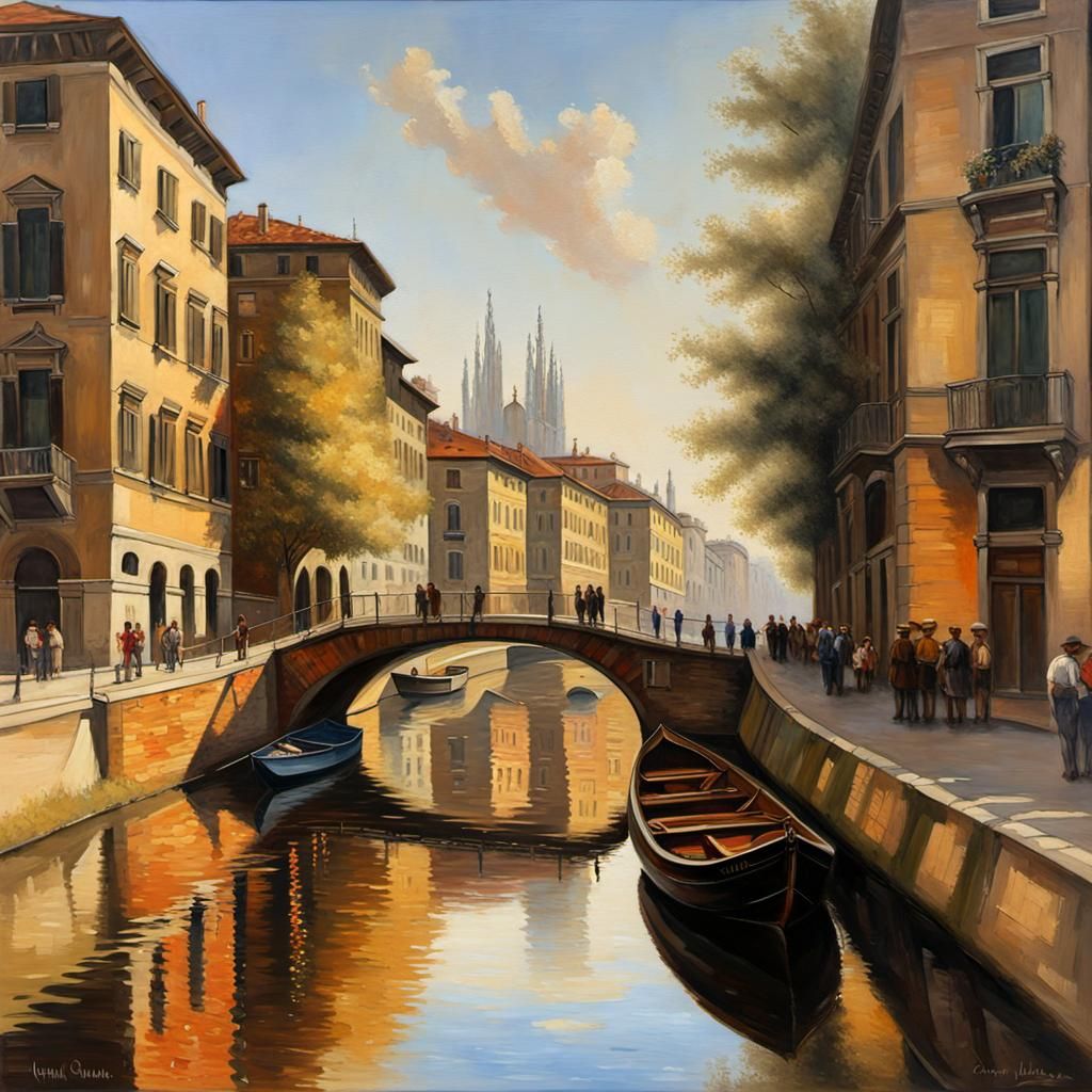 Reflections in an Italian canal