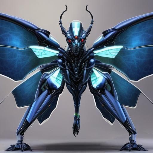 Humanoid insectoid hybrid plant exoskeleton