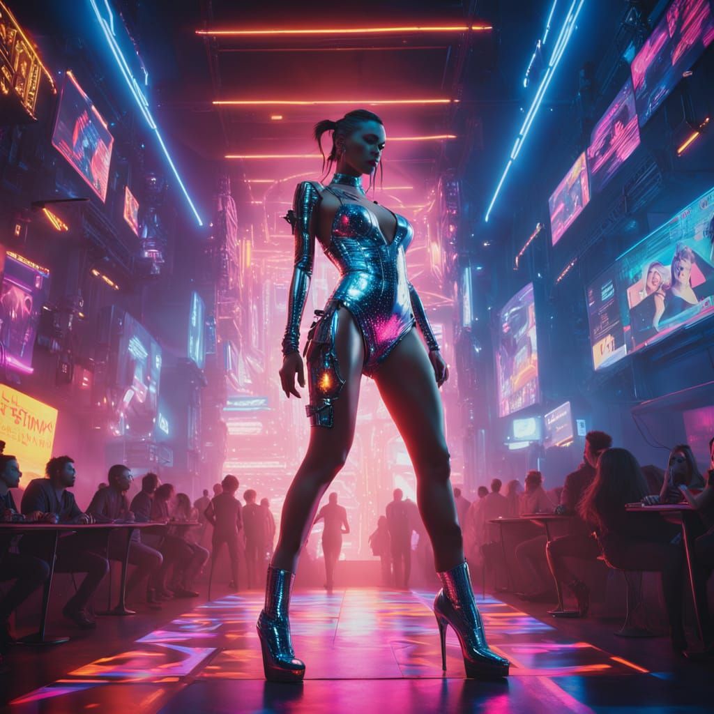 Cyberpunk lap dancer