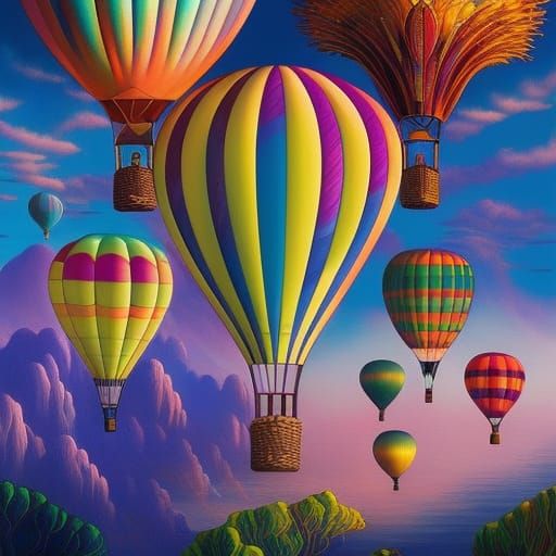 Hot air balloons - AI Generated Artwork - NightCafe Creator