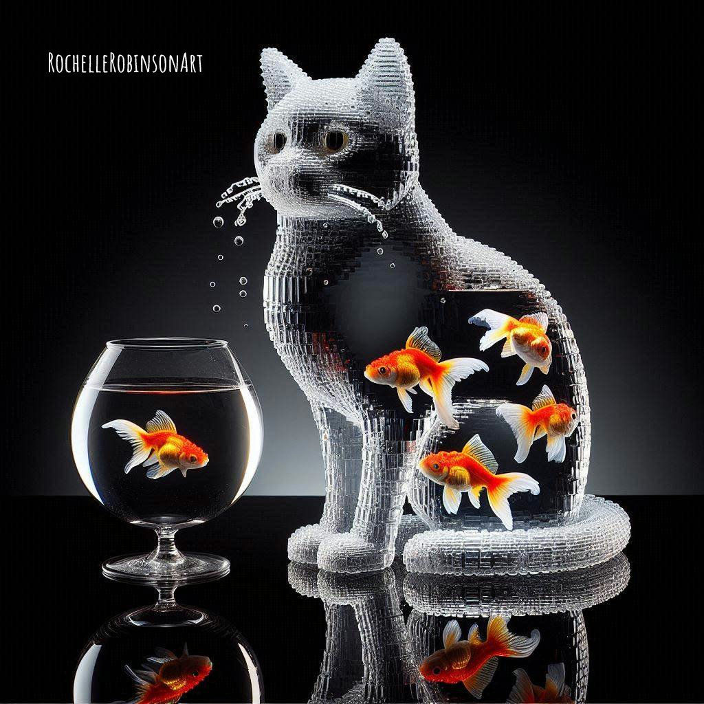 A Very Naughty Cat - Lego Art