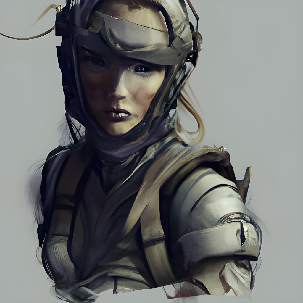 militia, female, post-apocalyptic, detailed 4