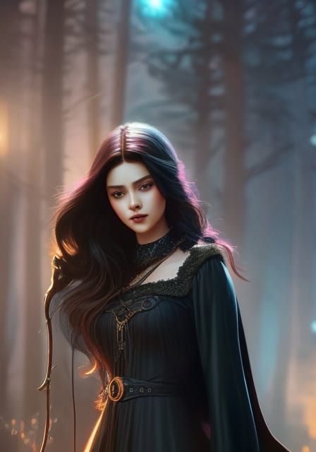 Witch with black hair 19