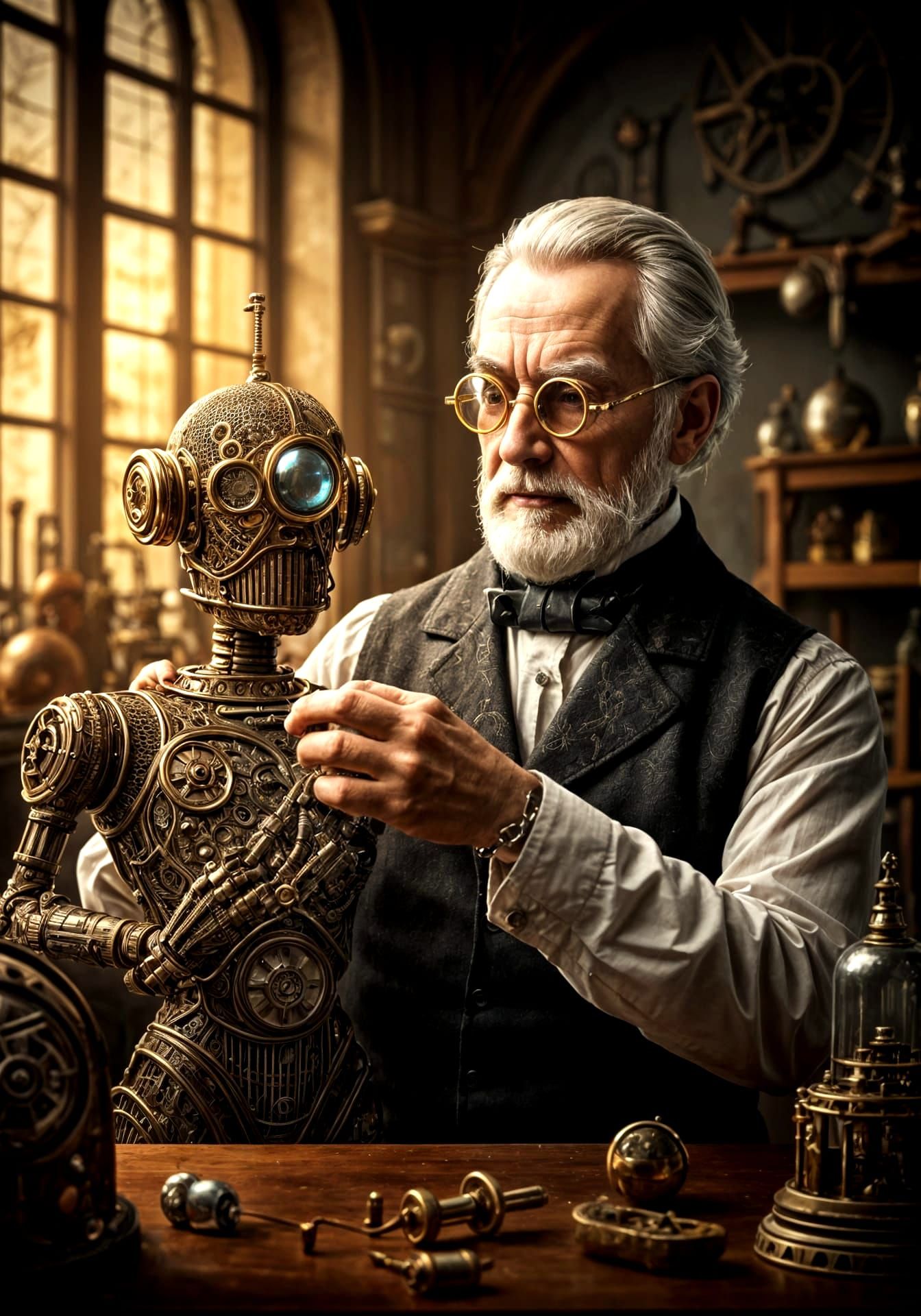 An inventor at work  by @Incitatus