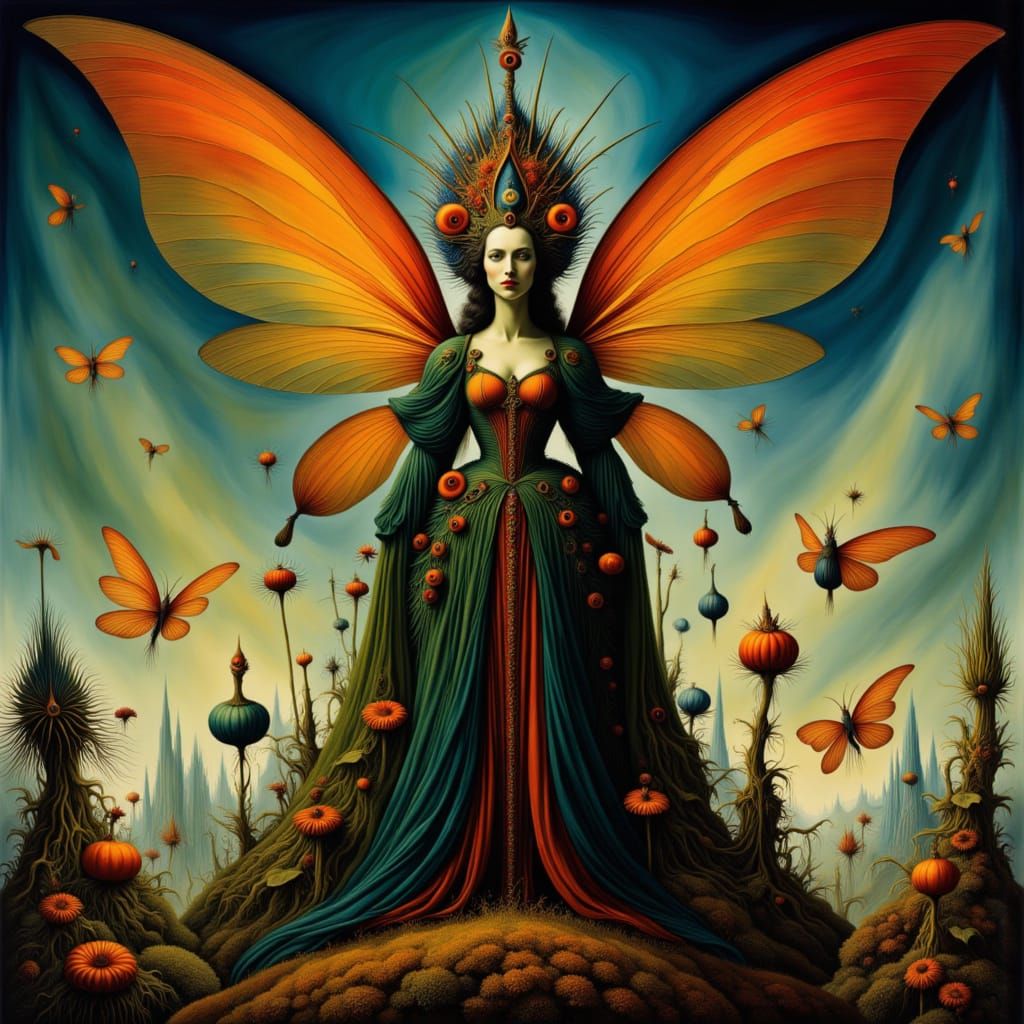 <lora:Fae 3:1.0> Pumpkin King