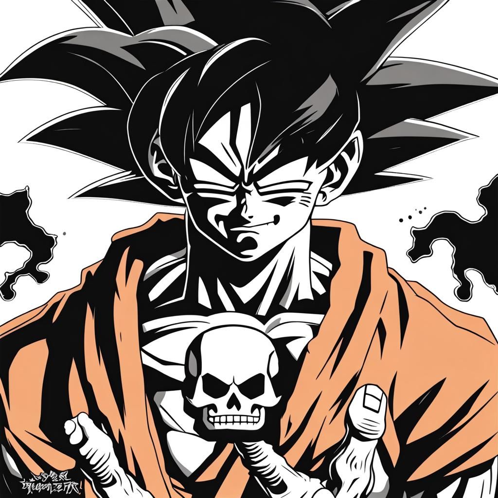 Goku whit skull face