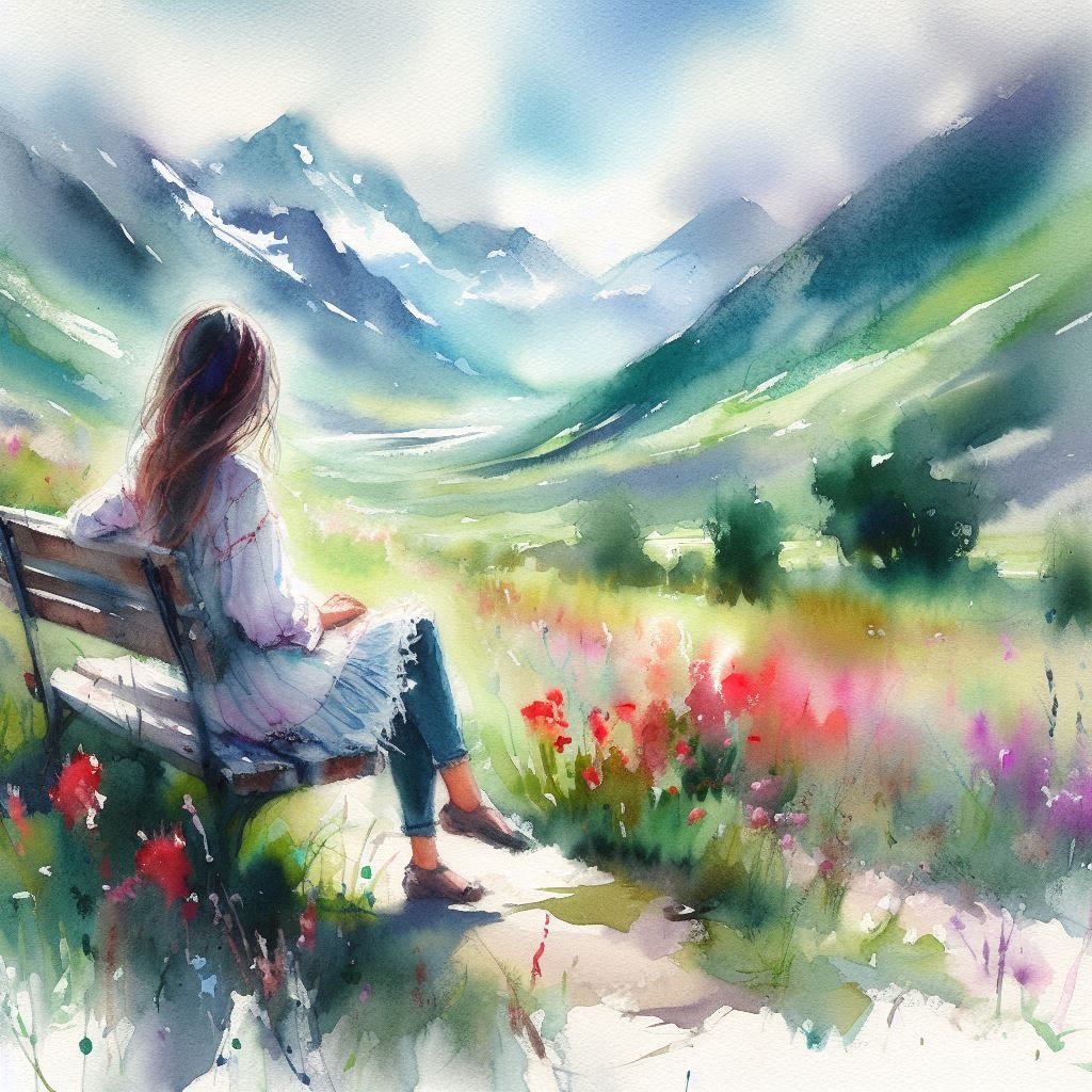 Taking in a view of the Mountains