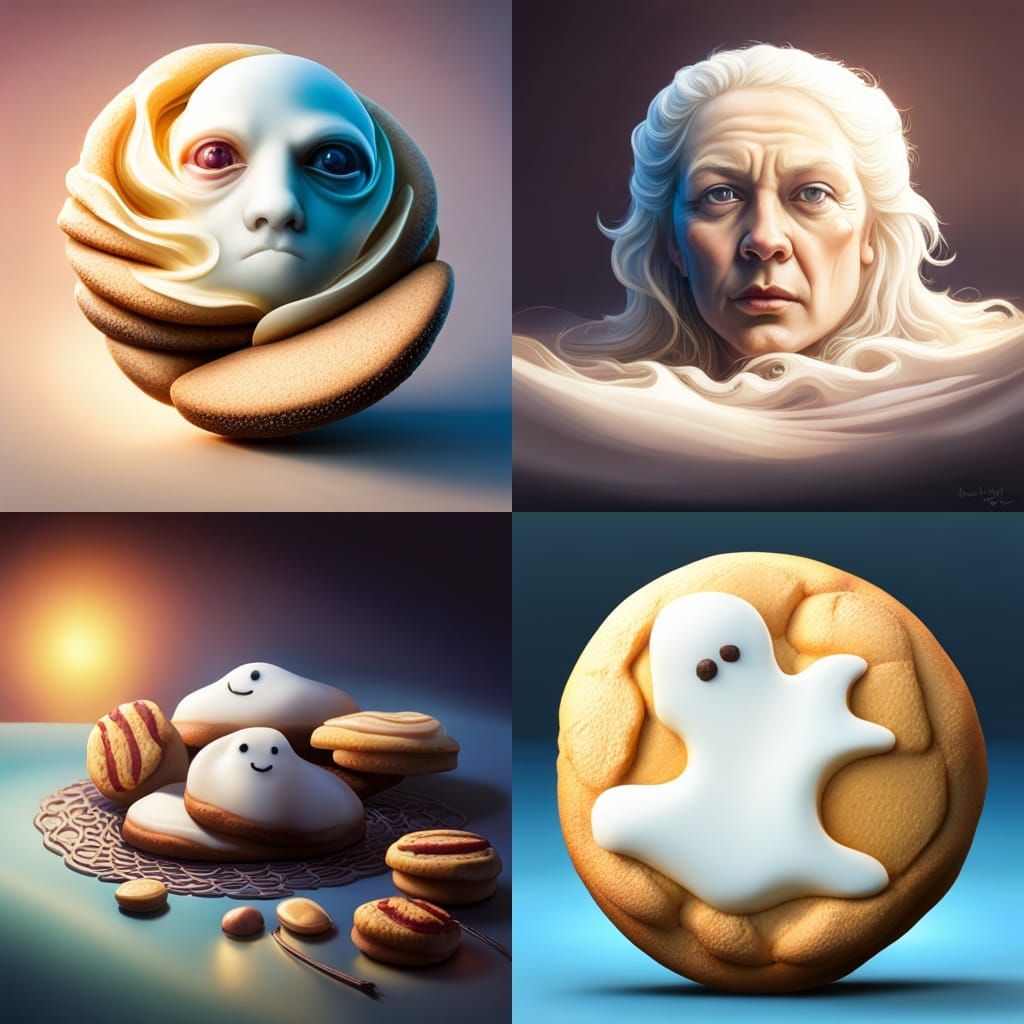 Ghostly white chocolate cookie