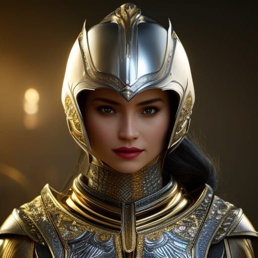 New female armor helmet 5 AI Generated Artwork NightCafe Creator
