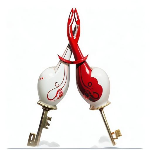 Anime Key Visual: Hands Holding Heart Halves