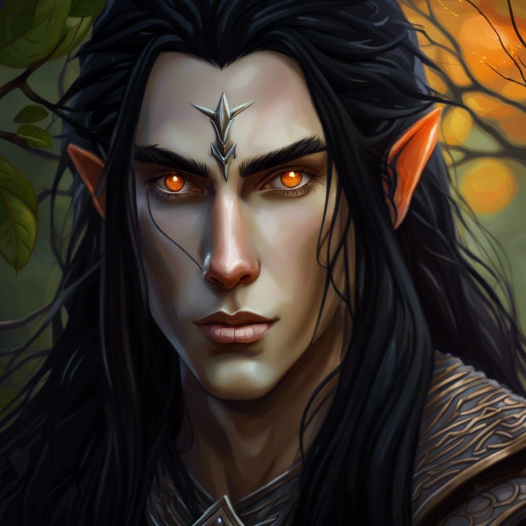 realistic d&d portrait of a druid, pretty young androgynous male elf ...