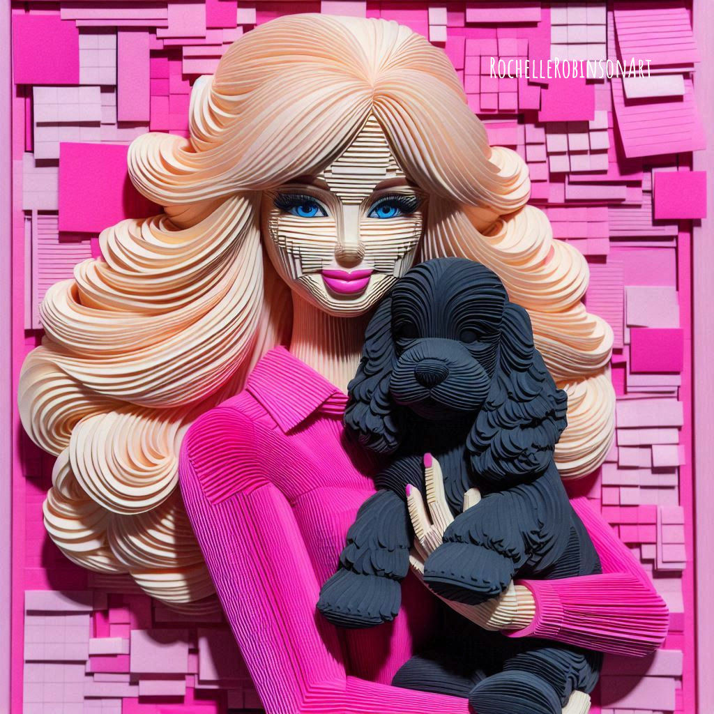 Barbie and Mel - Paper Art