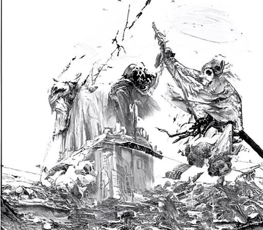 horror Gustave Doré Greg Rutkowski hyperrealism brutalism