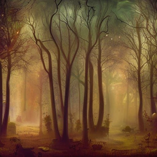 forestly overtaken grave yard