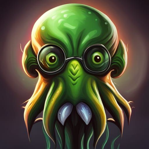 Adorable Cthulhu wearing sunglasses photorealistic intricately detailed ...