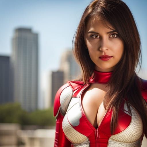 Beautiful Super hero Mexican woman Professional photography,...