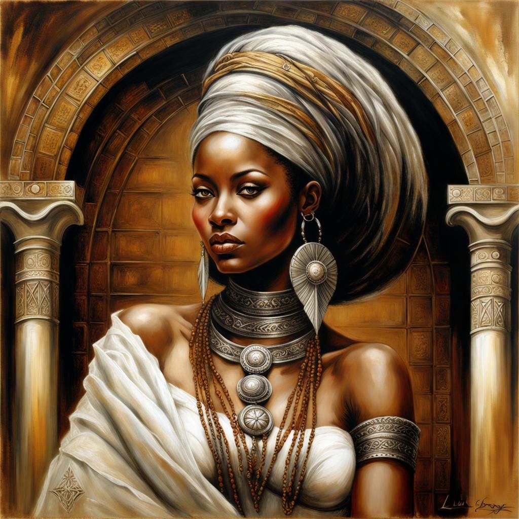 African Noble Lady - AI Generated Artwork - NightCafe Creator