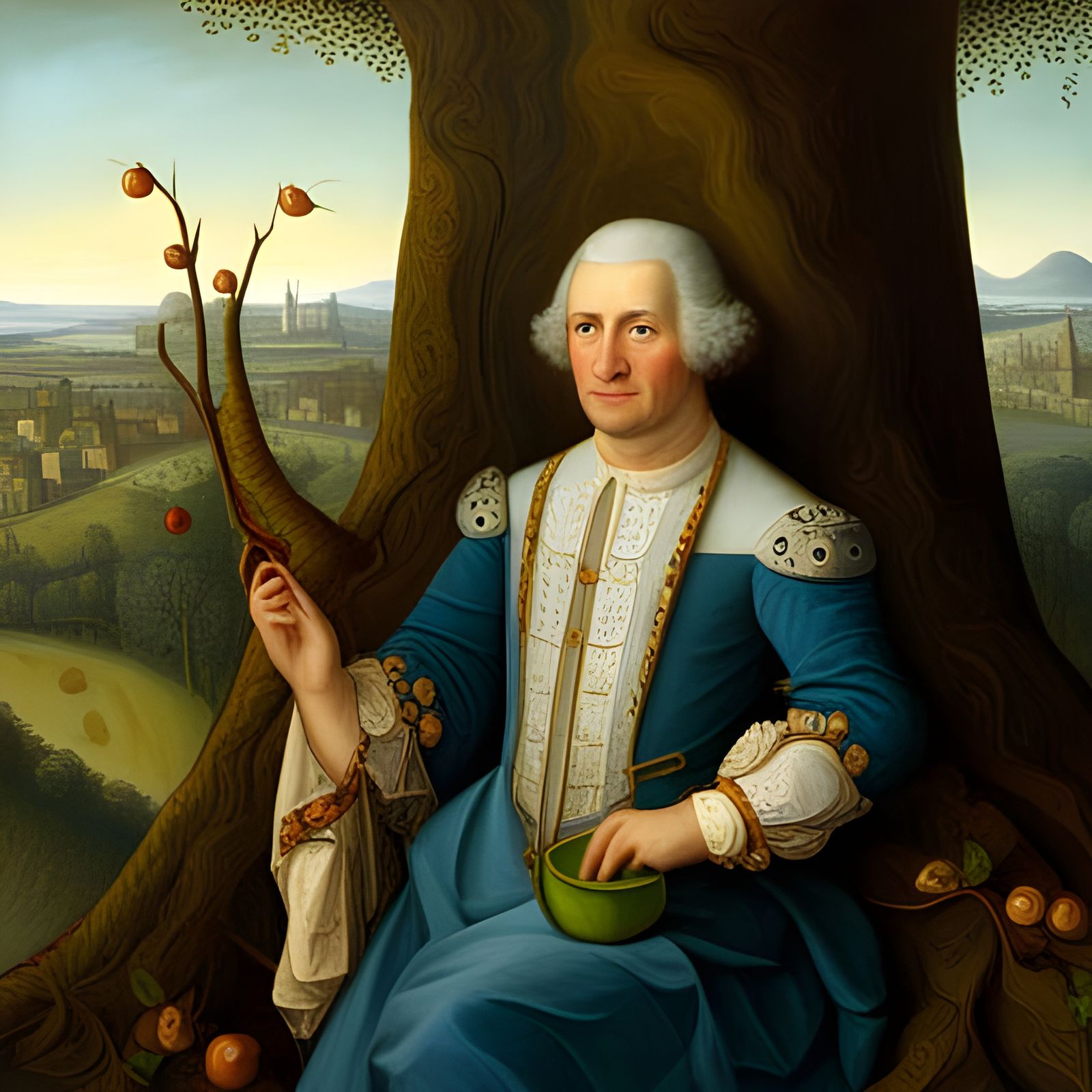 Parson Weem's Fable, George Washington and the cherry tree, in the ...