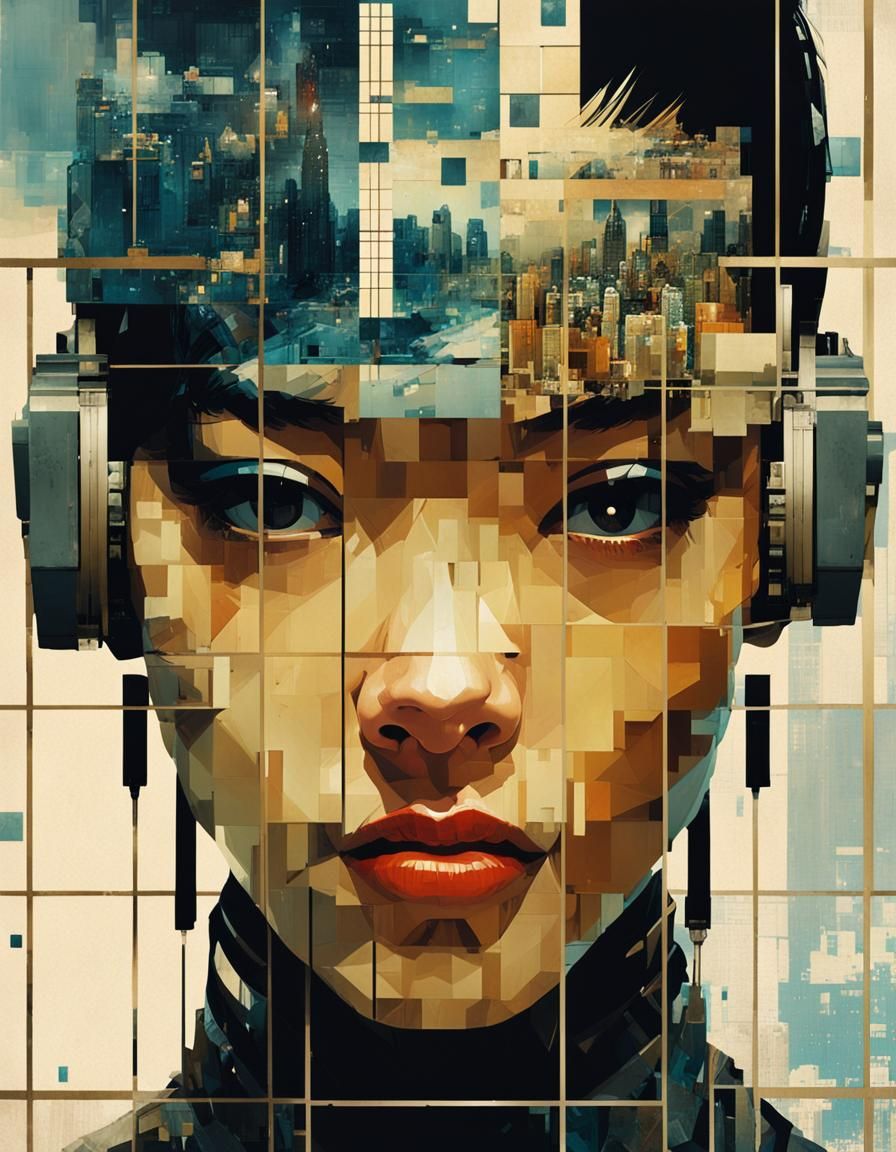 Portrait Glitch Cyborg  by @Erick Jimenez
