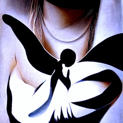 beautiful angel woman portrait